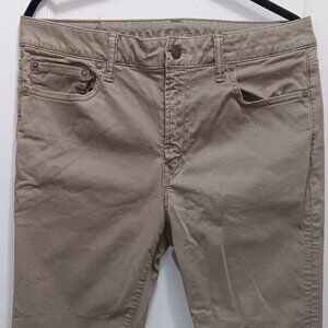 American Eagle Pants Mens 33x32 Tan Khaki Slim Fit Soft Twill Flex Straight Leg